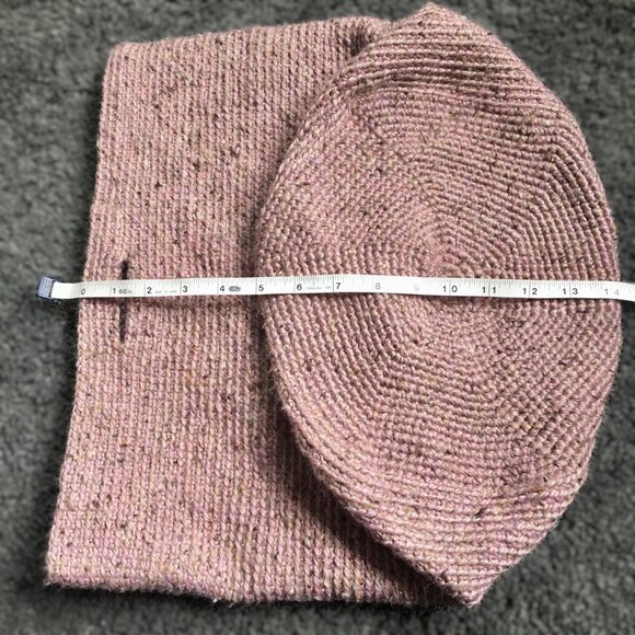 Hand Crocheted Lightweight Pink Tweed Market Beach Hand Tote Bag Basket - Picture 12 of 16